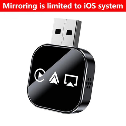 Wireless Carplay Mirror Link Adapter Instant Wired to Wireless Conversion Plug & Playmini Stable Design for Wired Carplay,Airplay
