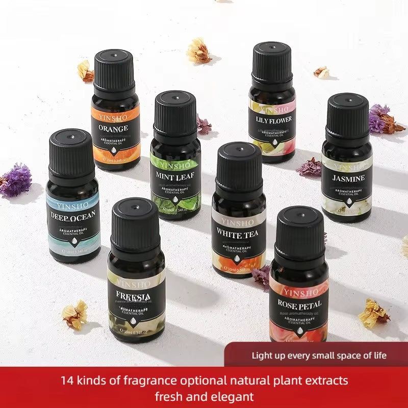 17 Flavors 10Ml Essential Oils for Aroma Diffuser Airhumidifier Home Water-Soluble Lavender Rose Eucalyptus White Peach Oolong