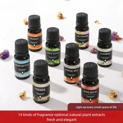 17 Flavors 10Ml Essential Oils for Aroma Diffuser Airhumidifier Home Water-Soluble Lavender Rose Eucalyptus White Peach Oolong
