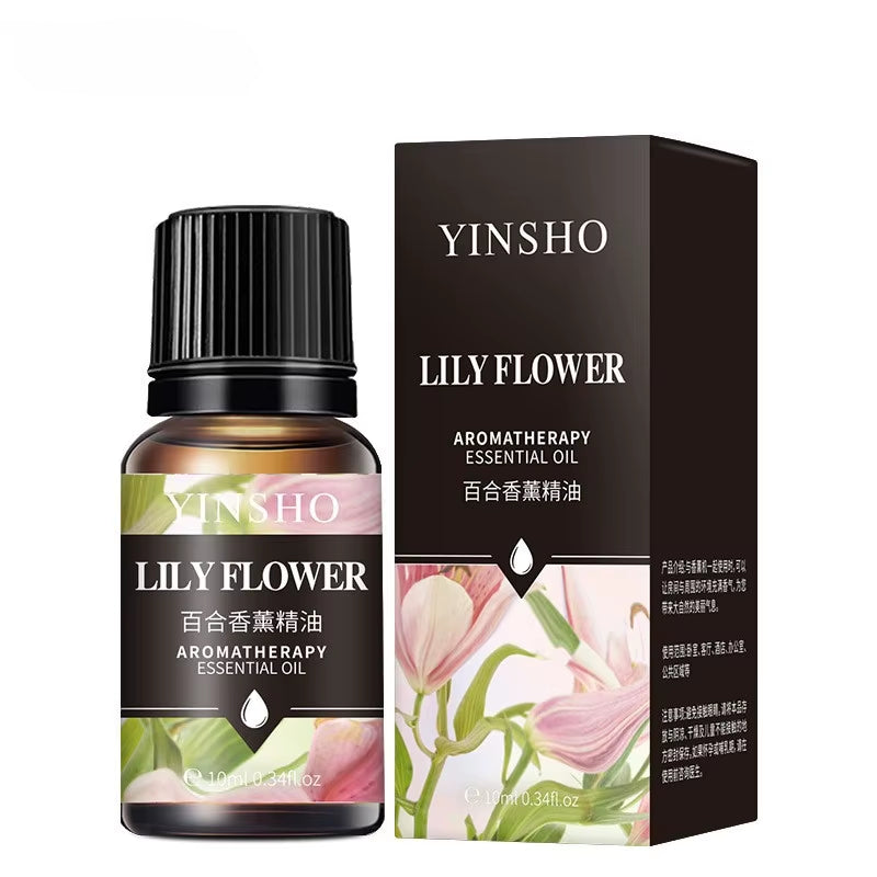 17 Flavors 10Ml Essential Oils for Aroma Diffuser Airhumidifier Home Water-Soluble Lavender Rose Eucalyptus White Peach Oolong